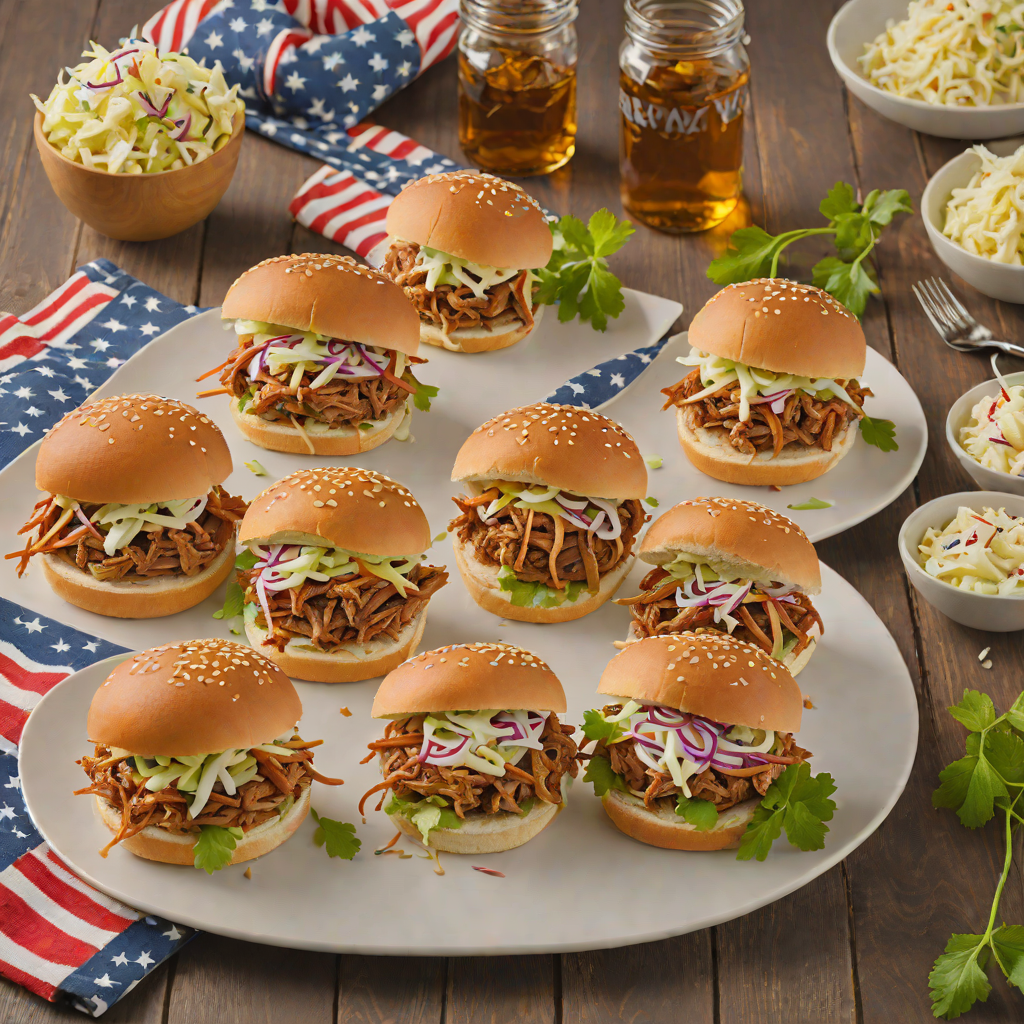 Star-Spangled Pulled Pork Sliders with Coleslaw