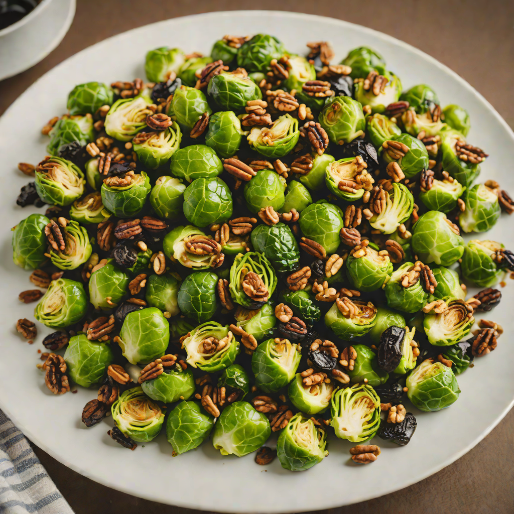 Sautéed Brussels Sprouts with Balsamic and Toasted Walnuts