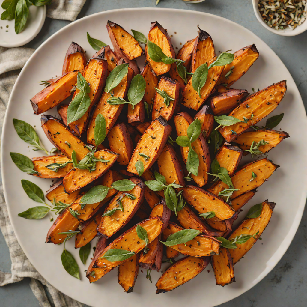 Maple-Glazed Roasted Sweet Potatoes with Fresh Sage