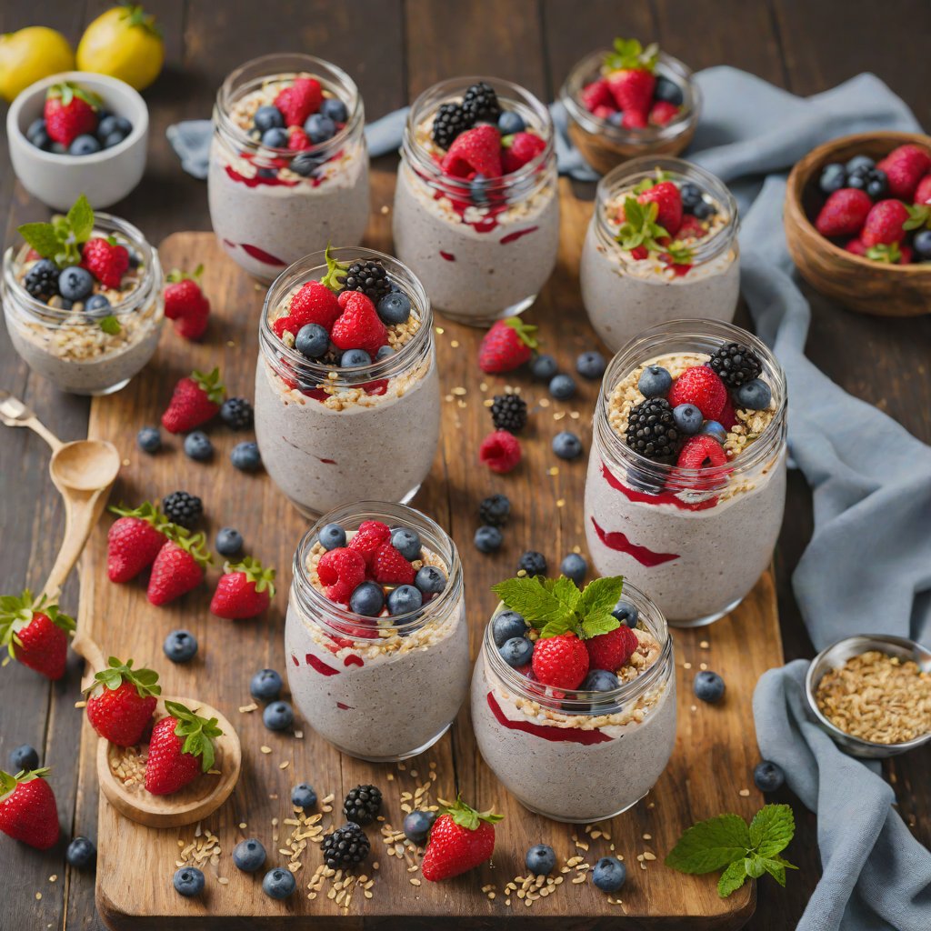 No-Bake Berry Chia Pudding Parfaits