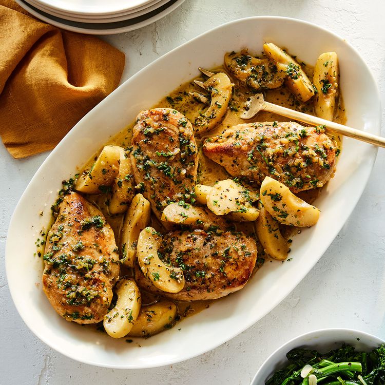 Slow-Cooked Apple-Cider Chicken with Root Vegetables