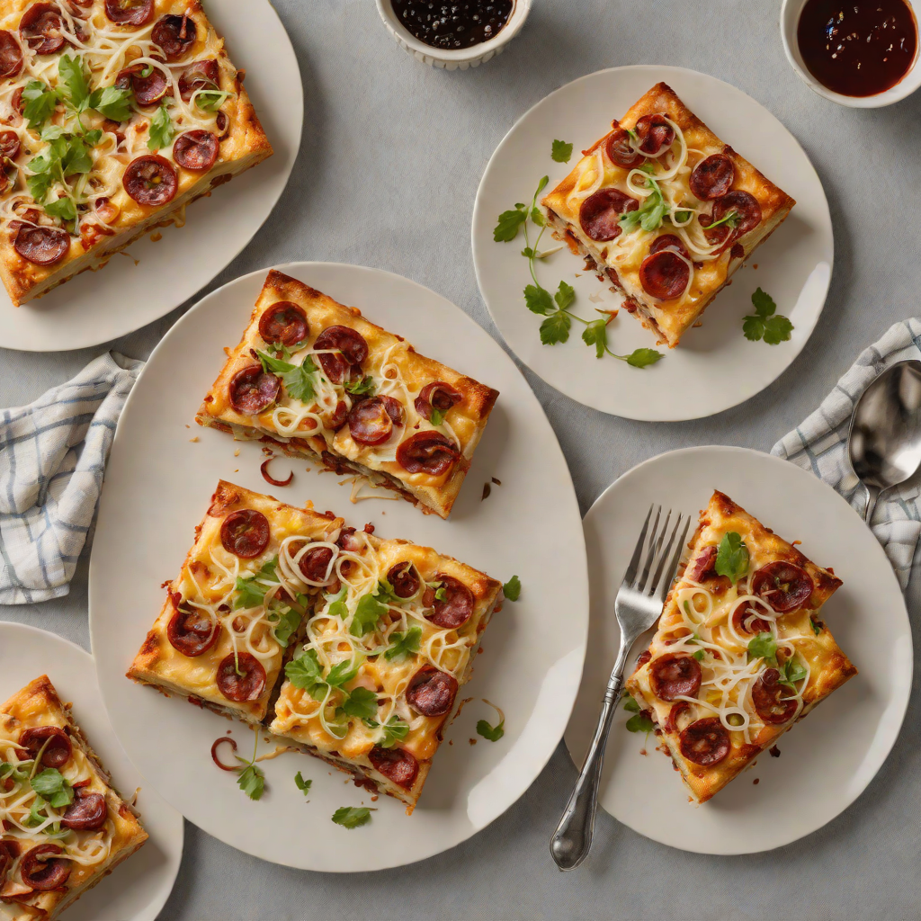 Detroit-Style Pan Pizza with Caramelized Onions and Smoked Sausage
