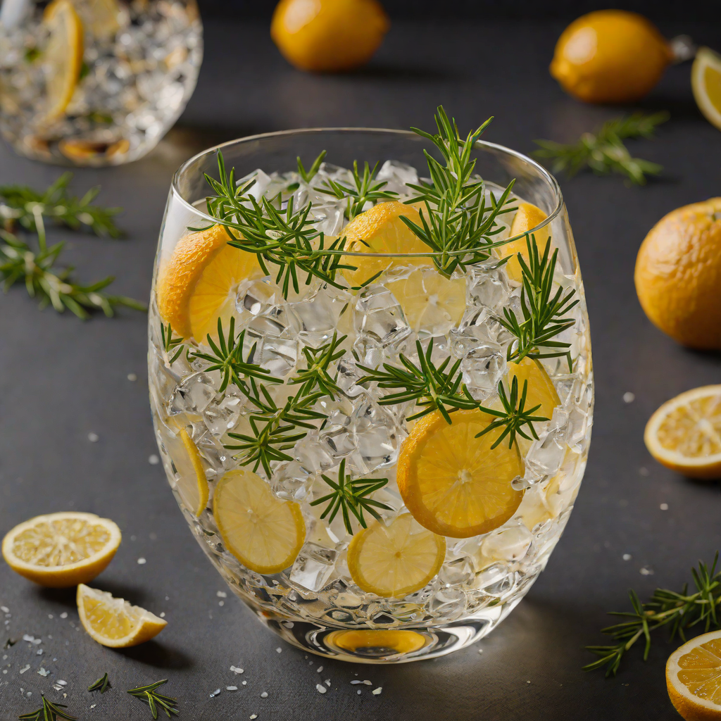 Rosemary-Infused Gin and Tonic with Citrus Zest