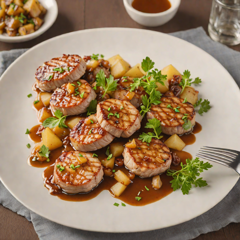 Pan-Roasted Pork Medallions with Spiced Apple Compote