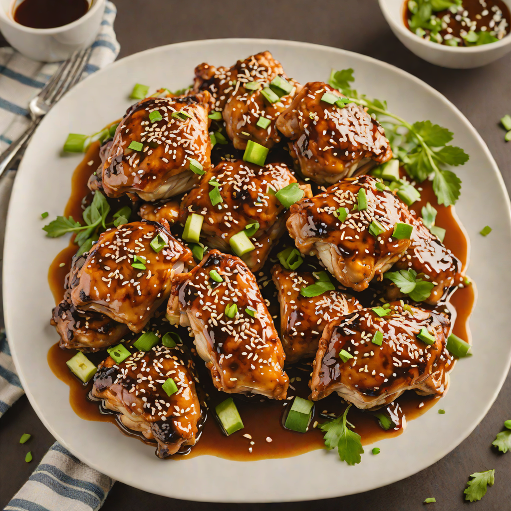 Honey-Garlic Glazed Chicken Thighs with Sesame Scallions