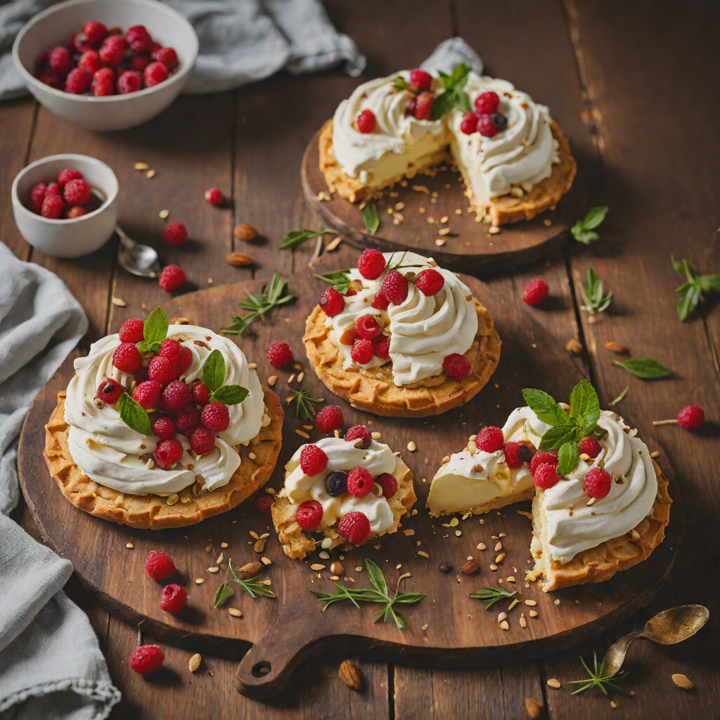 Quandong and Almond Pavlova with Wattleseed Whipped Cream