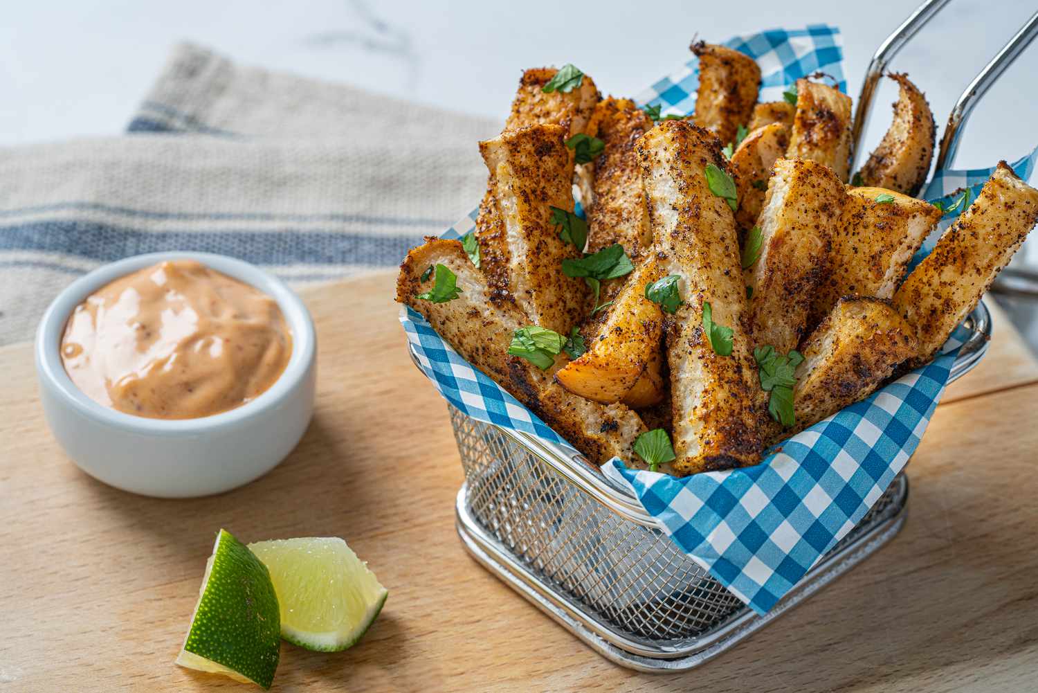 Oven-Roasted Jicama Fries with Chili Lime Seasoning
