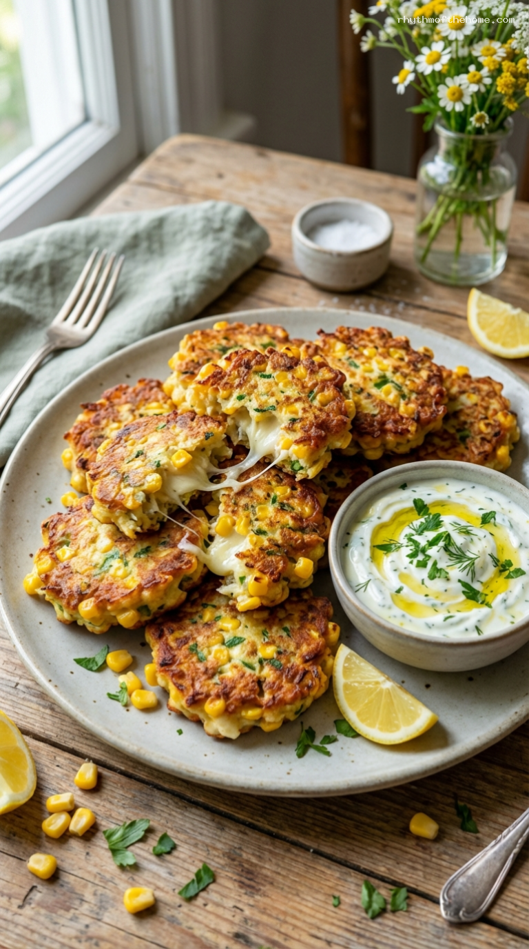 Classic Australian Sweetcorn Fritters with Spring Onion and Corn Relish