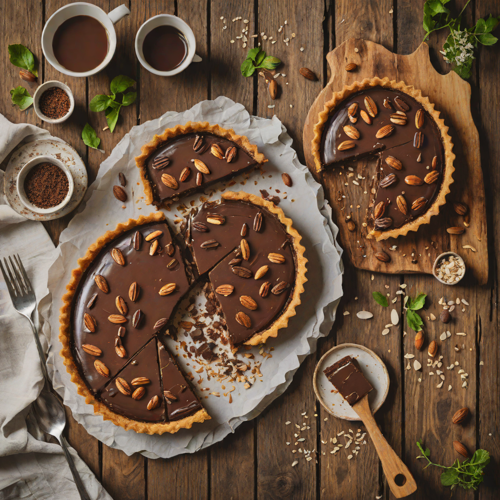 No-Bake Chocolate Espresso Tart with Almond Crust