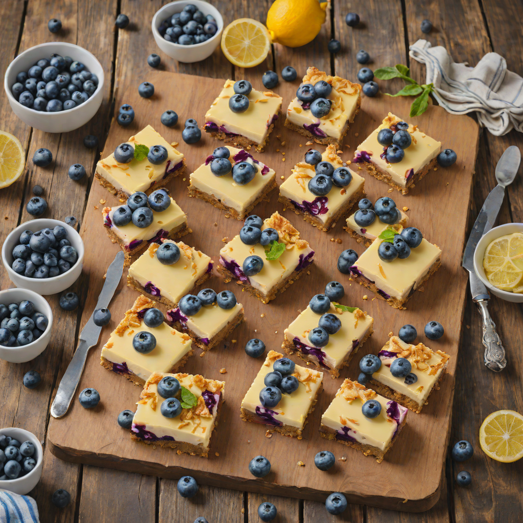 Blueberry-Lemon Cheesecake Bars with Graham Cracker Crust