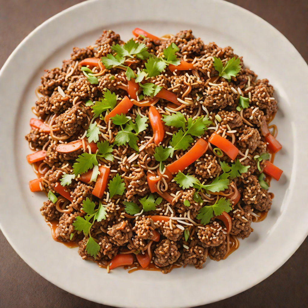 Sautéed Ground Beef with Korean-Inspired Spices and Garlic