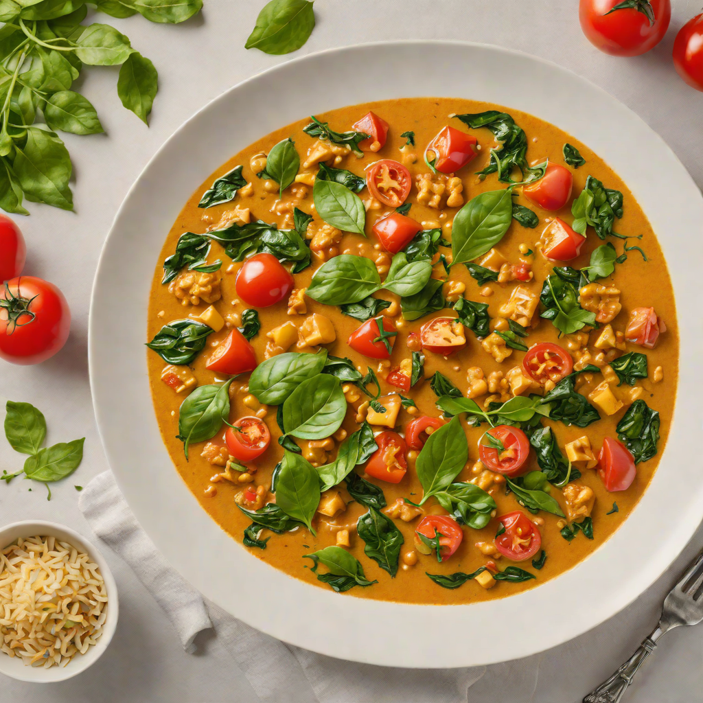 Tomato and Spinach Curry with Coconut Milk