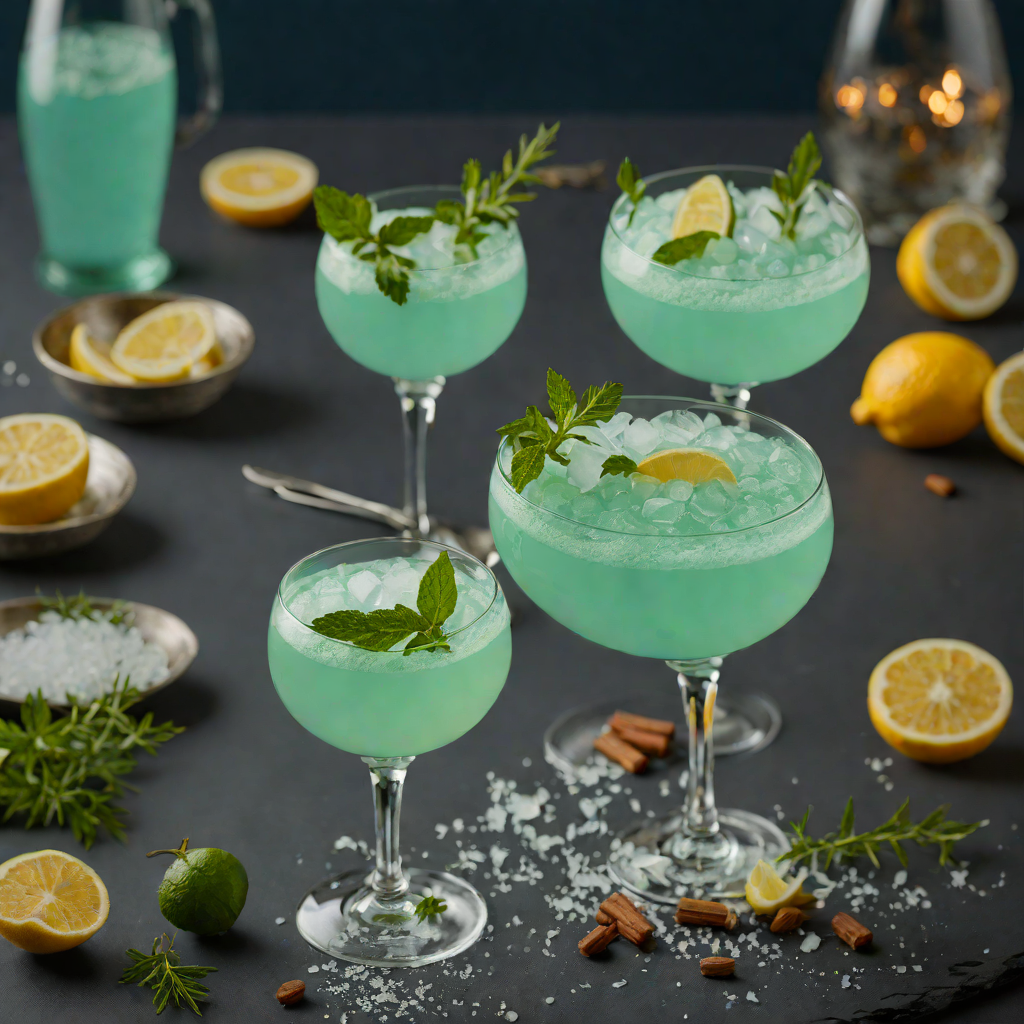 Turquoise Winter Sky Gin Fizz