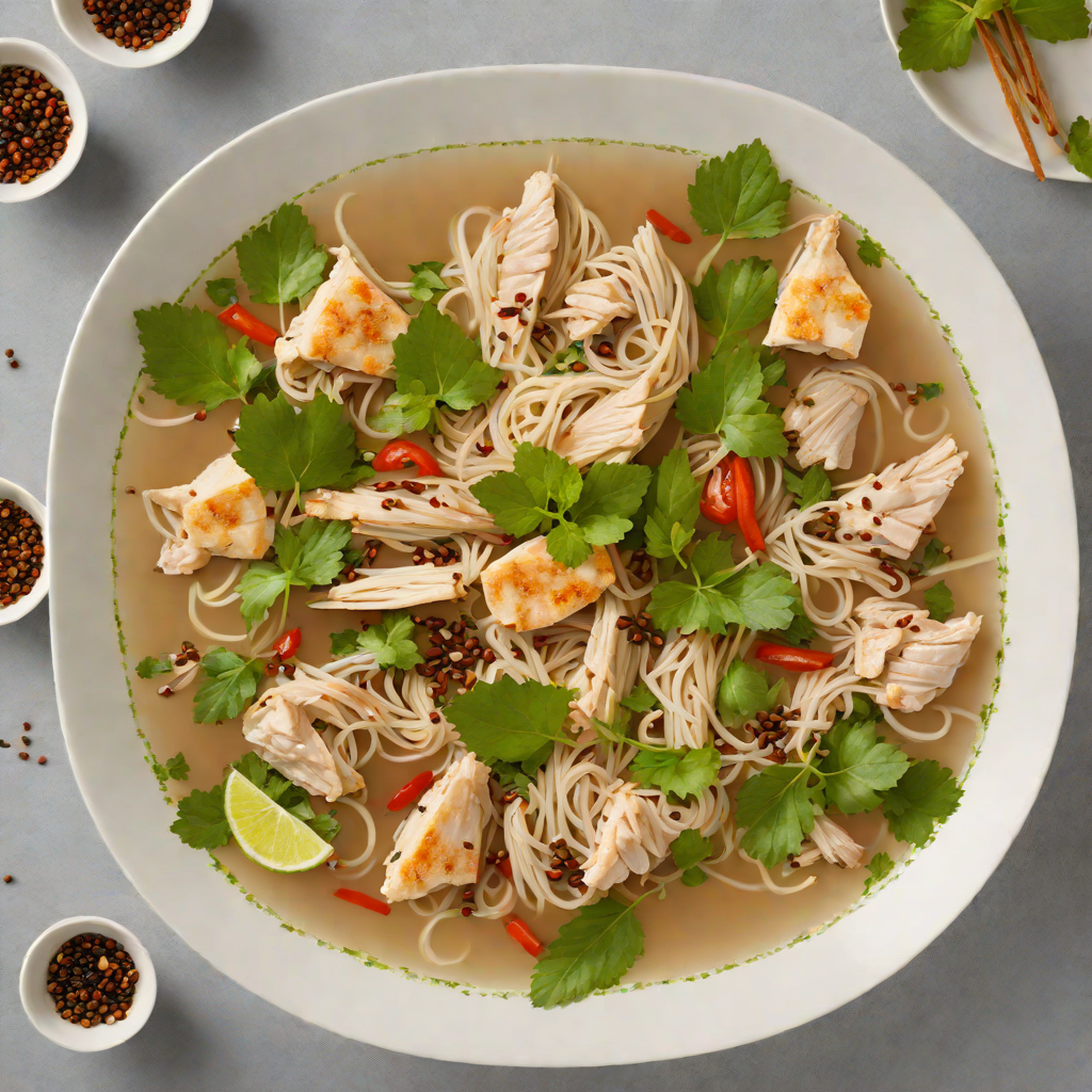 Chicken Pho with Star Anise and Fresh Herbs