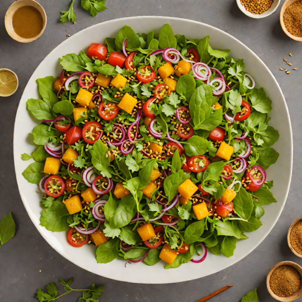 Sweet and Tangy Kachumber Salad with Gujarati Spices