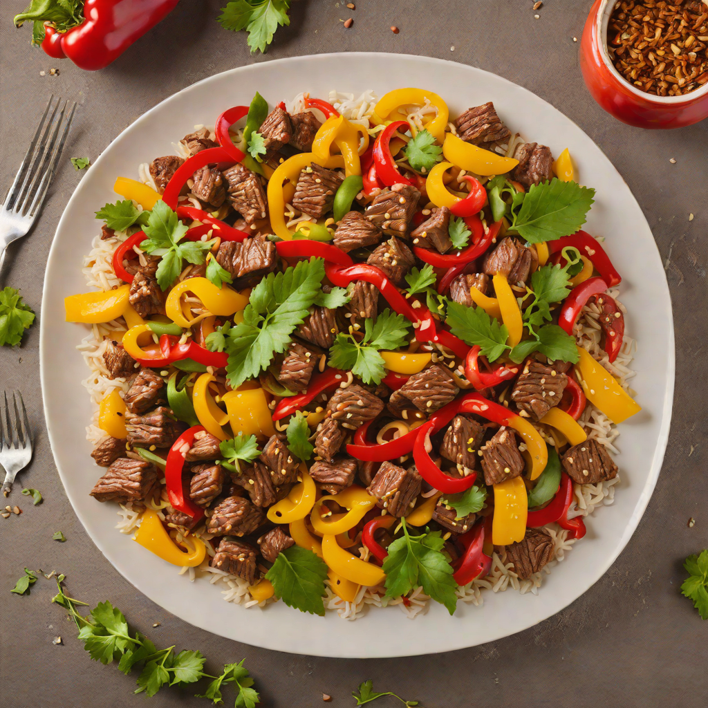 Spicy Smoky Chipotle Beef Stir Fry with Bell Peppers