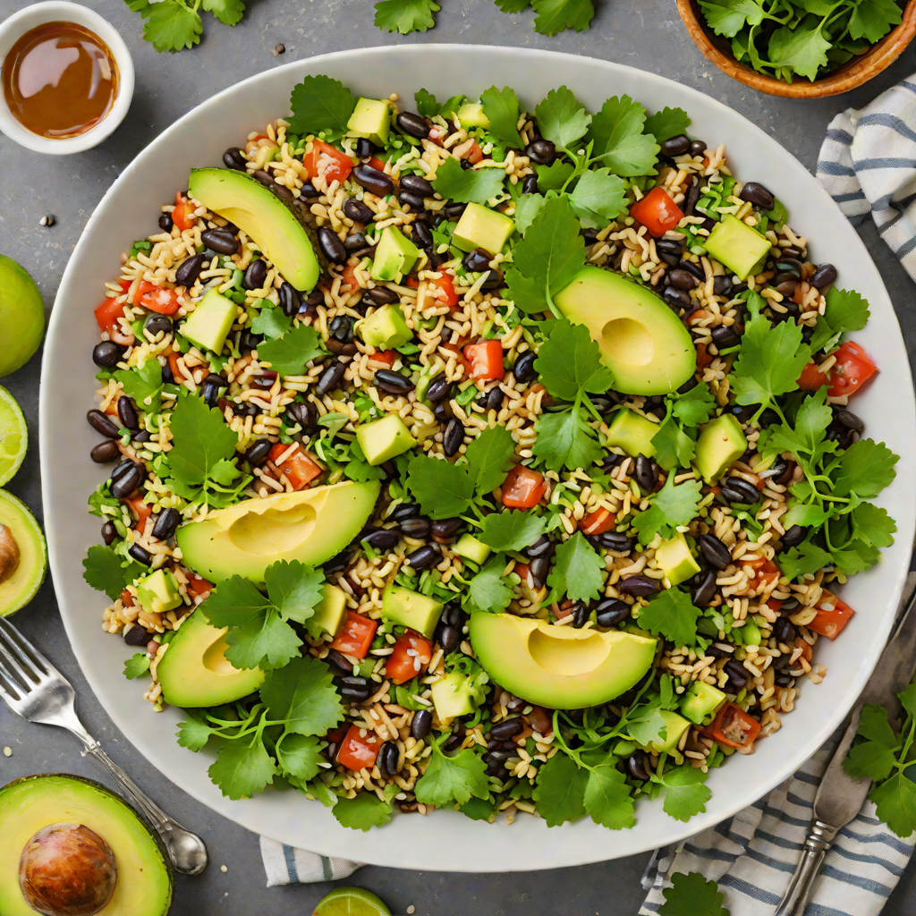 Lime-Cilantro Quinoa Salad with Avocado and Black Beans