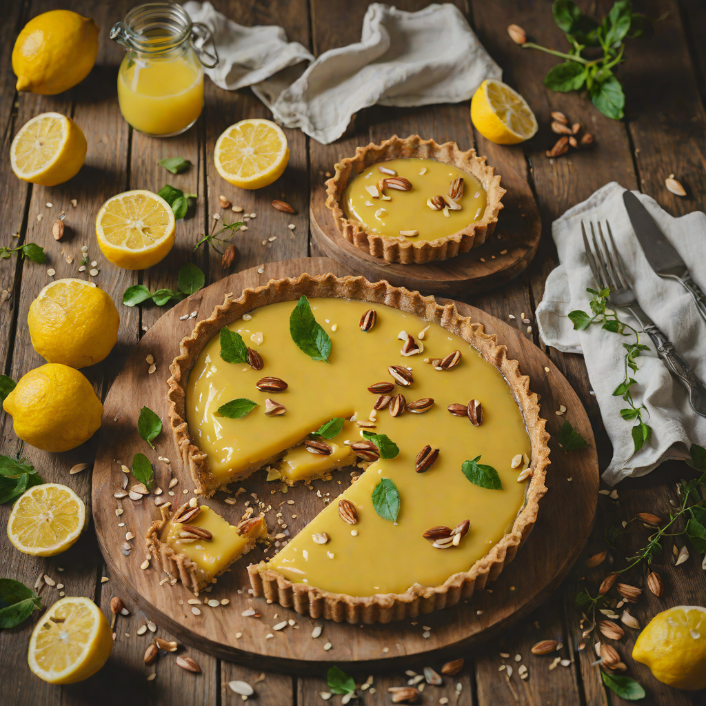 Lemon-Sour Curd Tart with Almond Crust