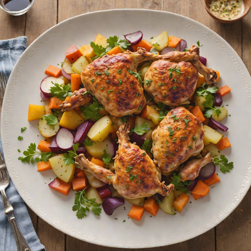 One-Pot Spiced Chicken with Hidden Root Vegetables