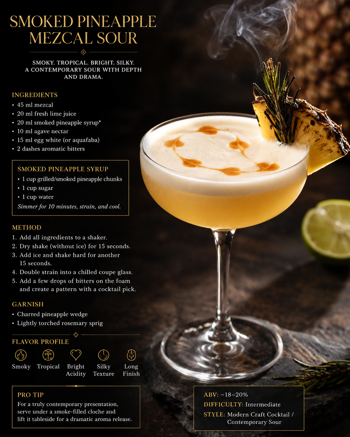Smoky Cumin Mezcal Sour