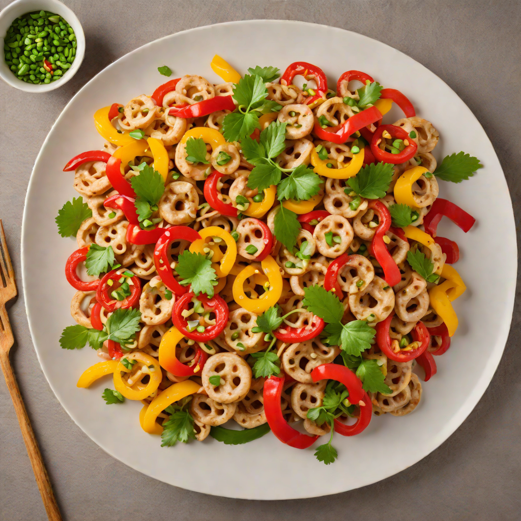 Sautéed Lotus Root and Bell Pepper Stir-Fry
