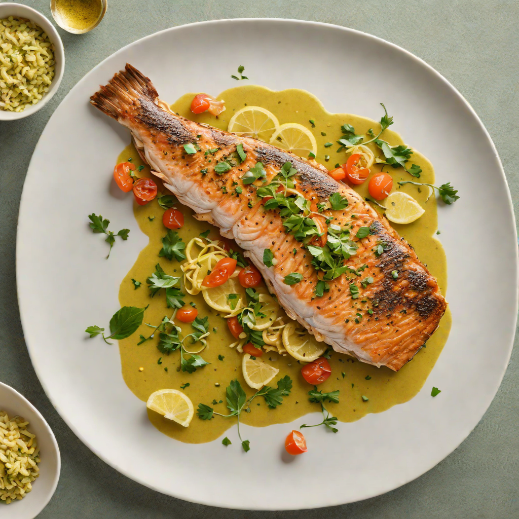 Pan-Seared Trout with Bolivia-Inspired Aji Verde Sauce