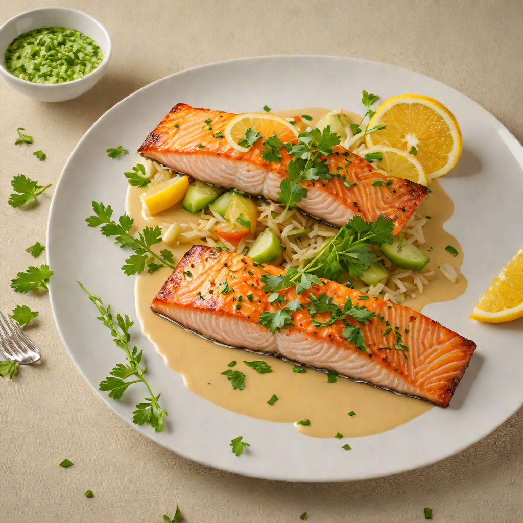 Pan-Roasted Salmon with Coconut-Lemongrass Sauce