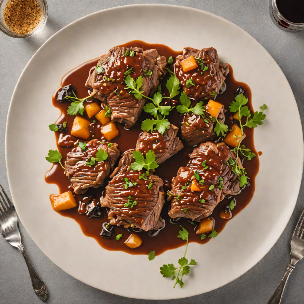 Slow-Braised Lamb Shoulder with Imbibe-Inspired Spiced Red Wine Sauce