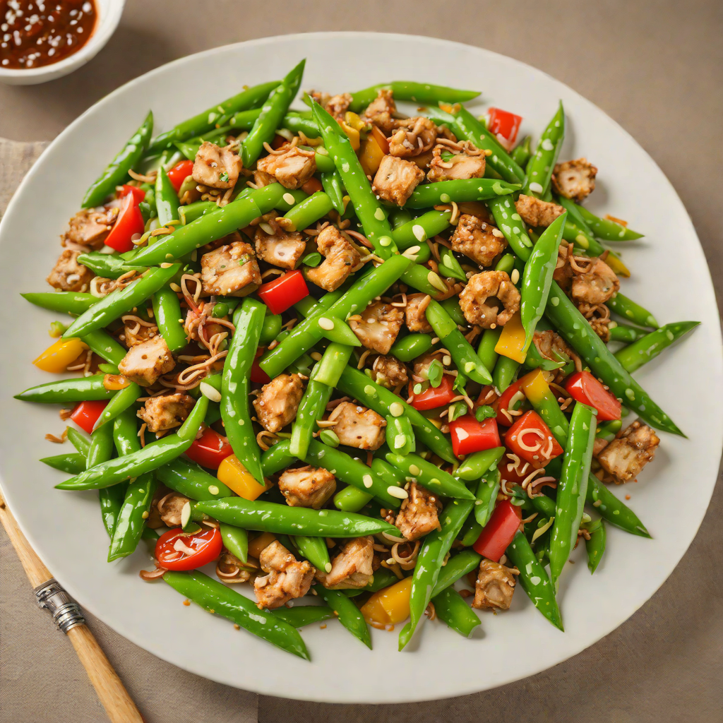 Vegetarian Stir-Fry with Ginger and Snap Peas