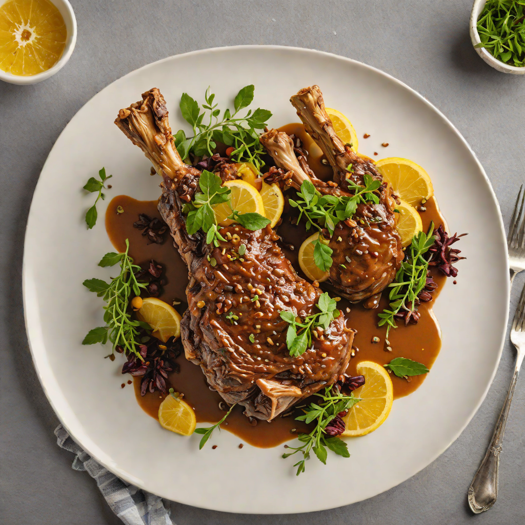 Slow-Cooked Lamb Shank with Lemon Myrtle and Aniseed Myrtle
