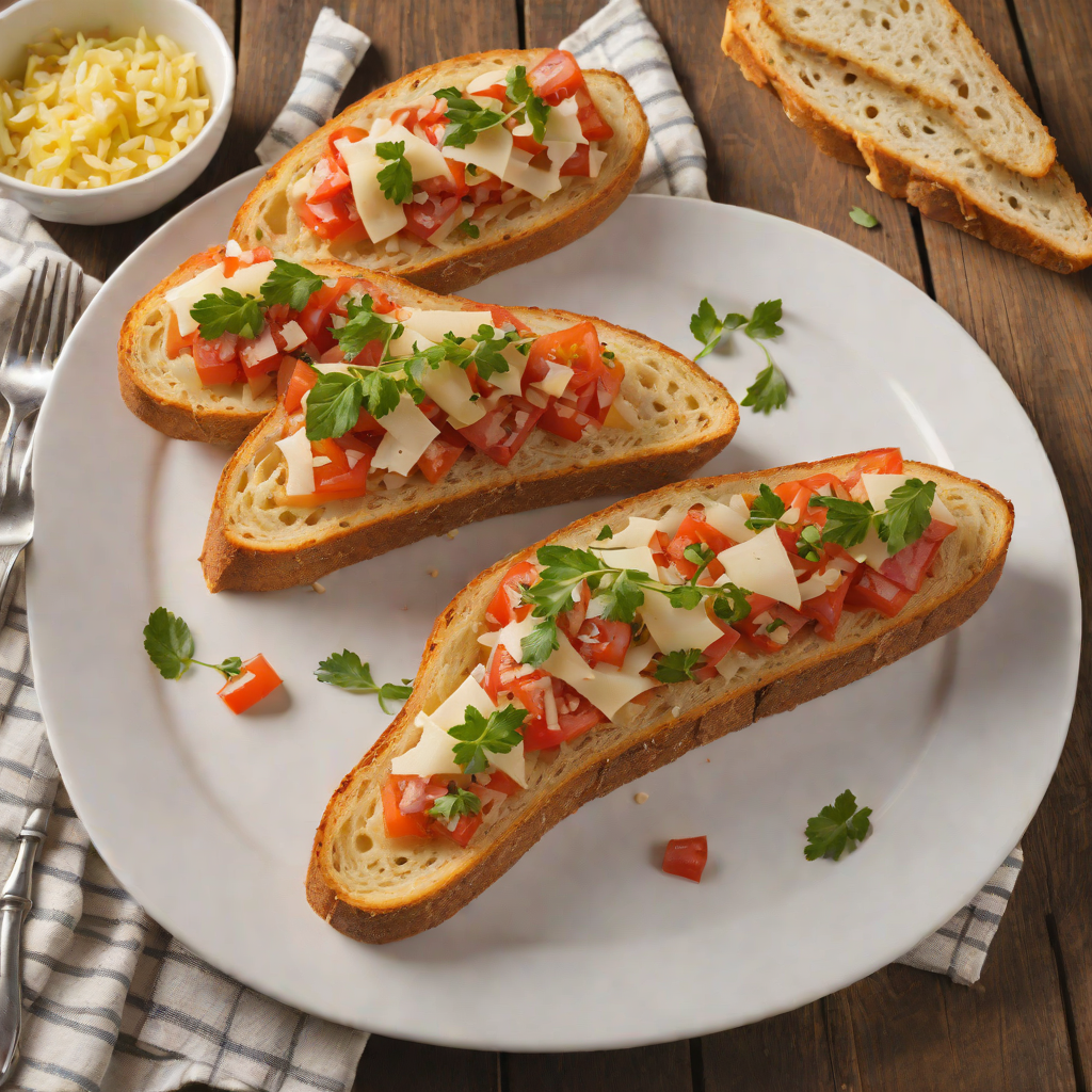 Baked Spanish-Style Pan Con Tomate with Manchego Cheese