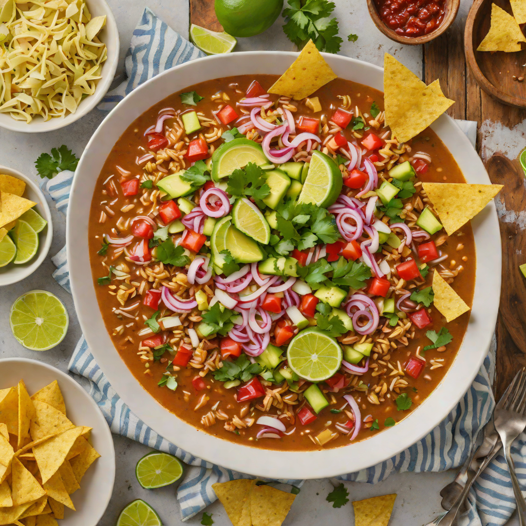 Sheet Pan Spiced Pozole with Fresh Salsa and Tortilla Chips