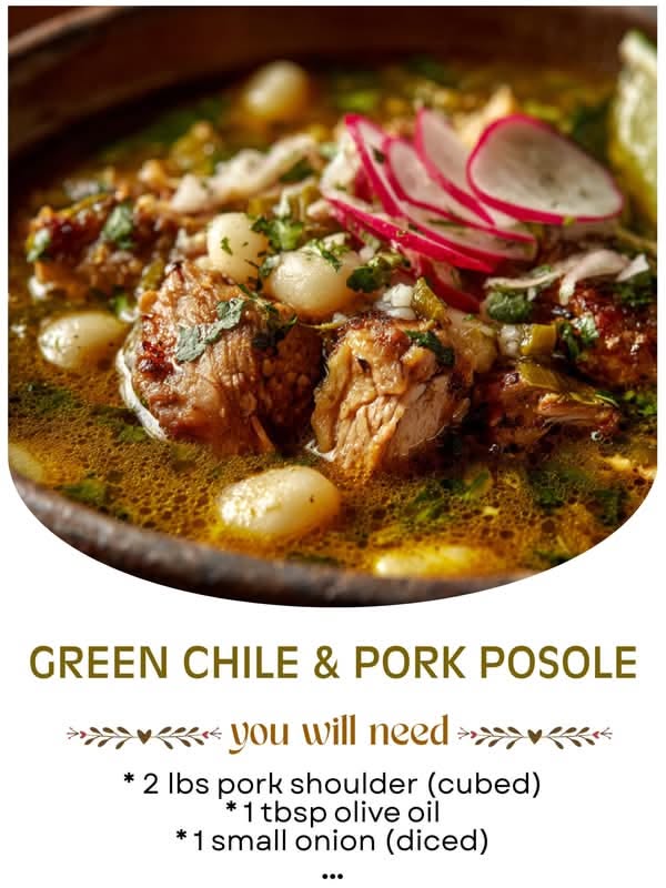 Sheet Pan Pozole Verde with Hominy and Pork Shoulder