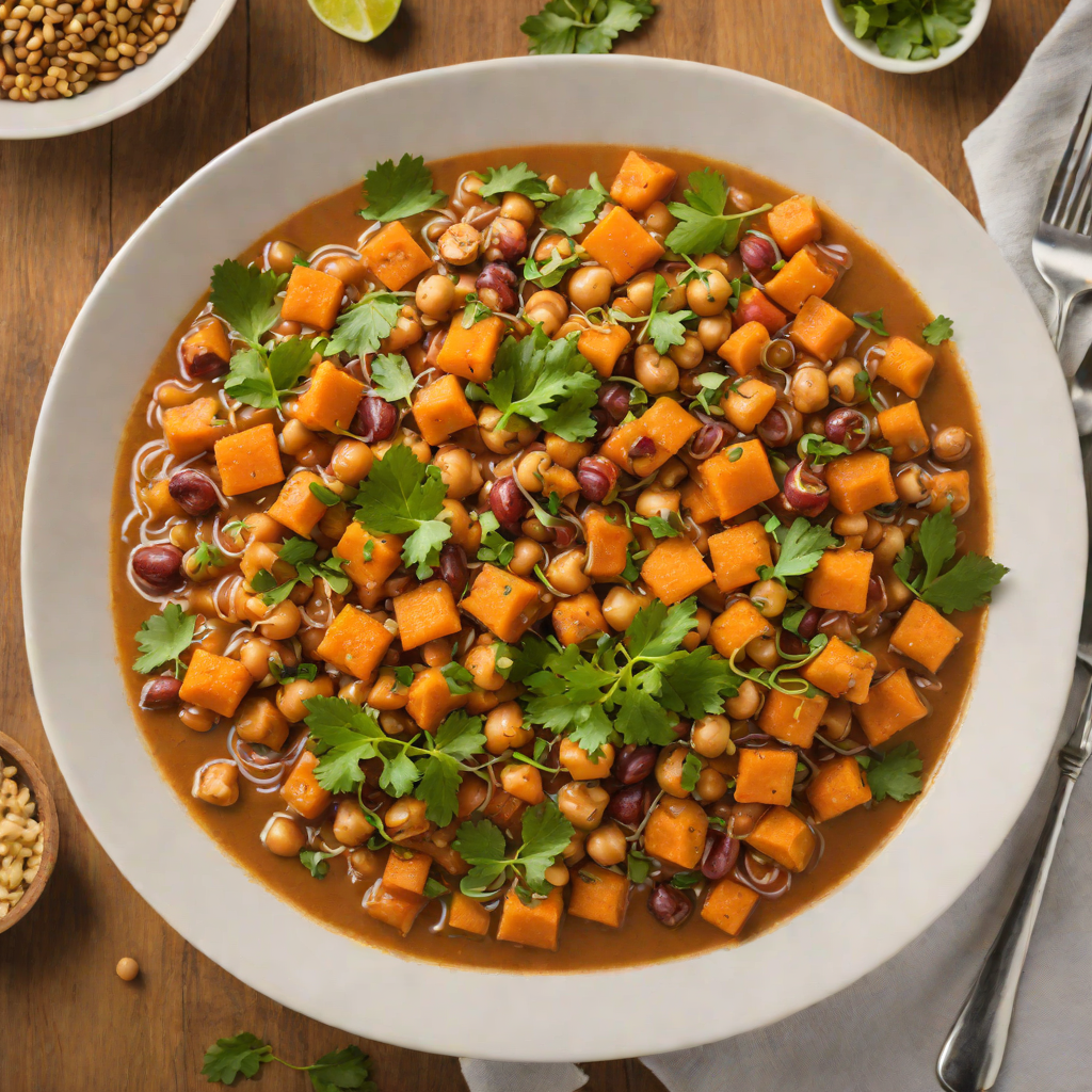 Caribbean Jerk Chickpea and Sweet Potato Stew