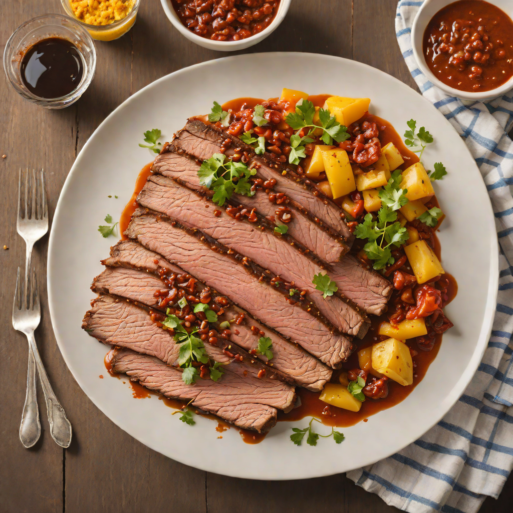 Slow-Cooked Beef Brisket with Amarillo Chili Rub
