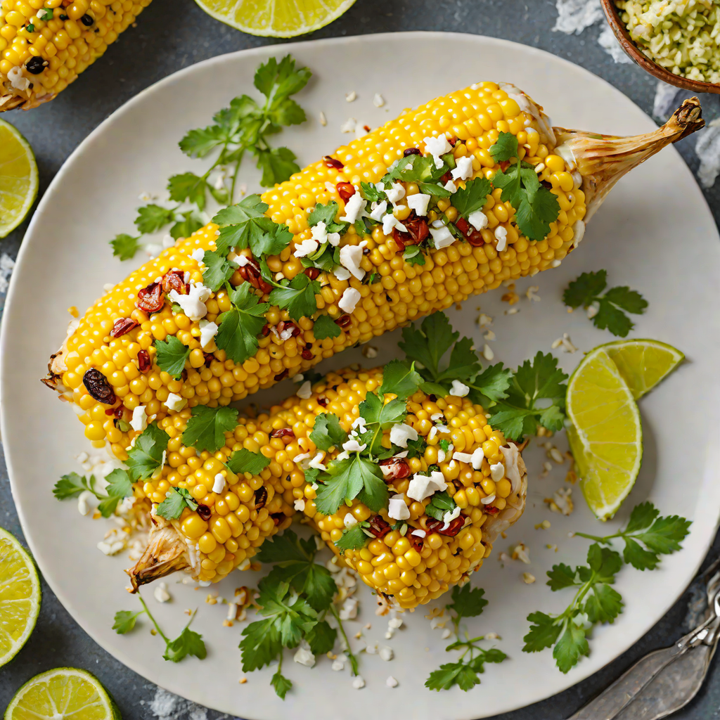 Baked Chili-Lime Roasted Corn with Cotija and Cilantro