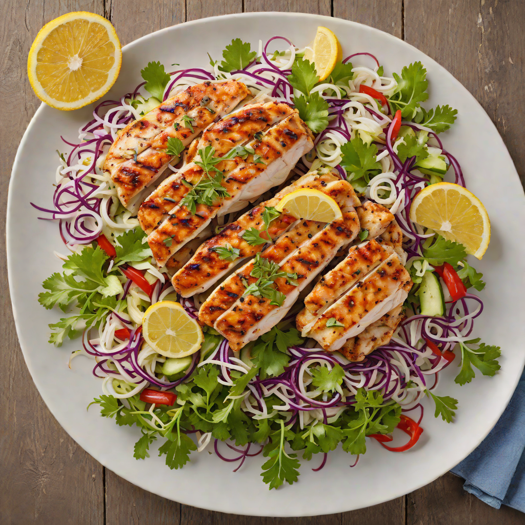 Grilled Lemon-Dill Chicken with Slaw