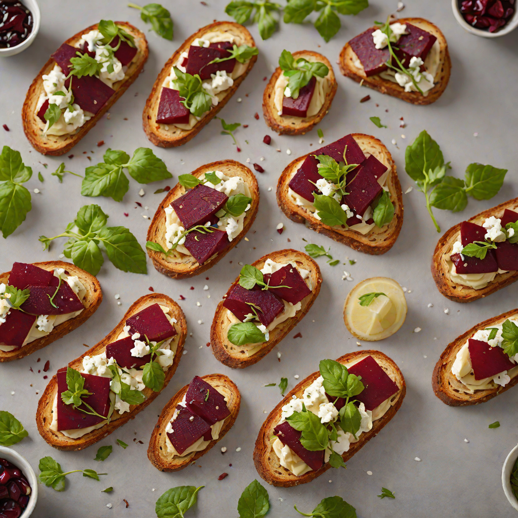 Vibrant Beet & Goat Cheese Tartines