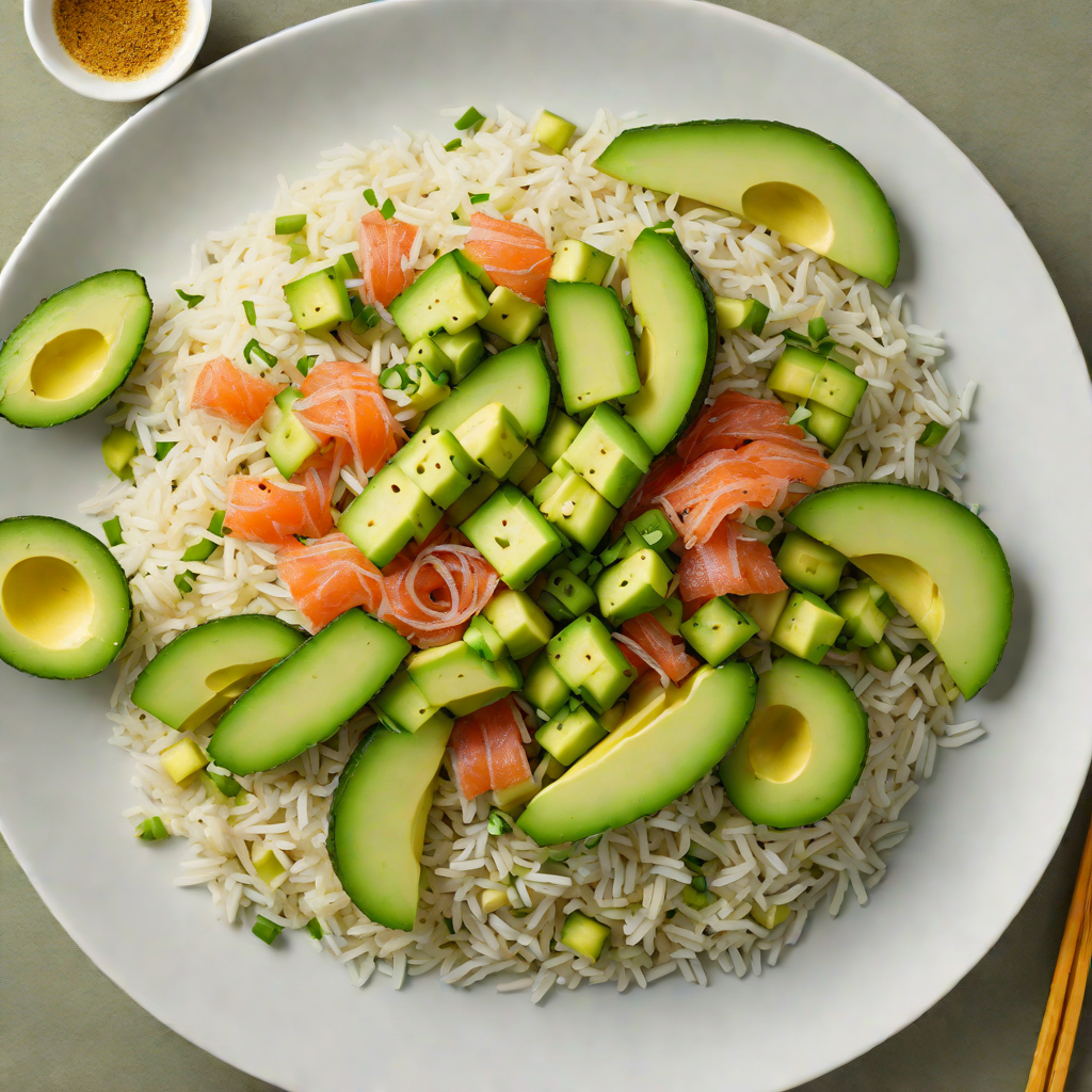 Sushi-Style Cucumber and Avocado Rice Bowl
