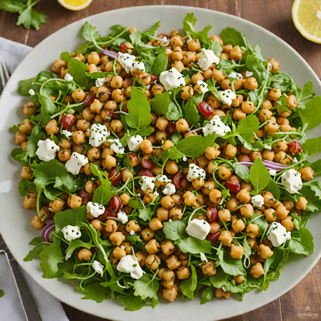 Toasted Chickpea and Za'atar Salad with Lemon Yogurt Dressing