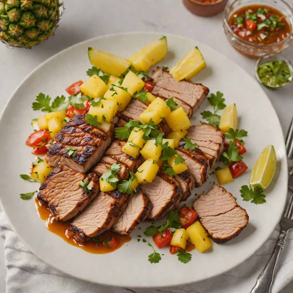 Grilled Mezcal-Marinated Pork with Pineapple Salsa