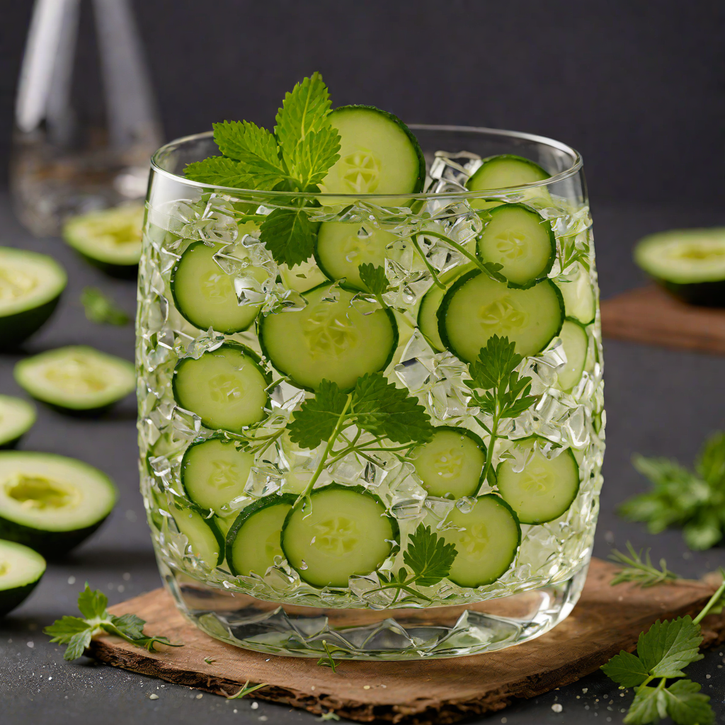Herb-Pressed Gin and Cucumber Tonic