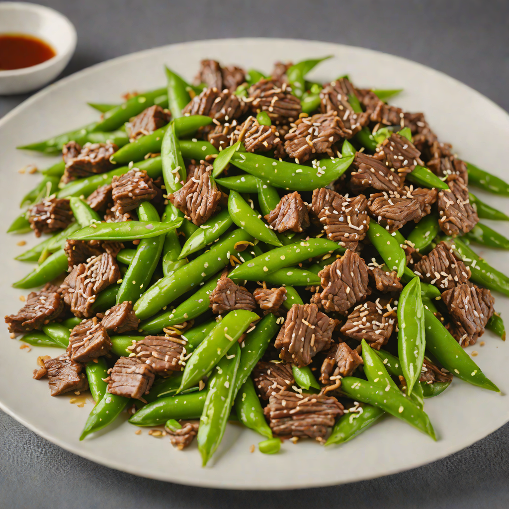 Quick Stir-Fried Garlic Beef with Snow Peas