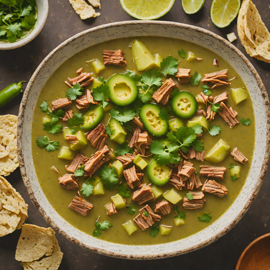 Charred Jalapeño Pozole Verde with Tender Pork Shoulder