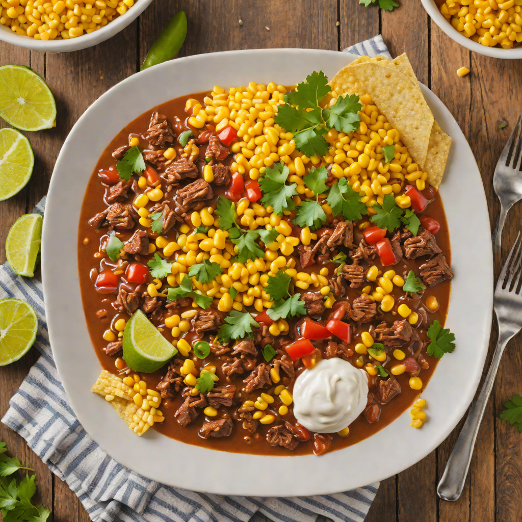 Slow Cooker Tex-Mex Beef Chili with Roasted Corn