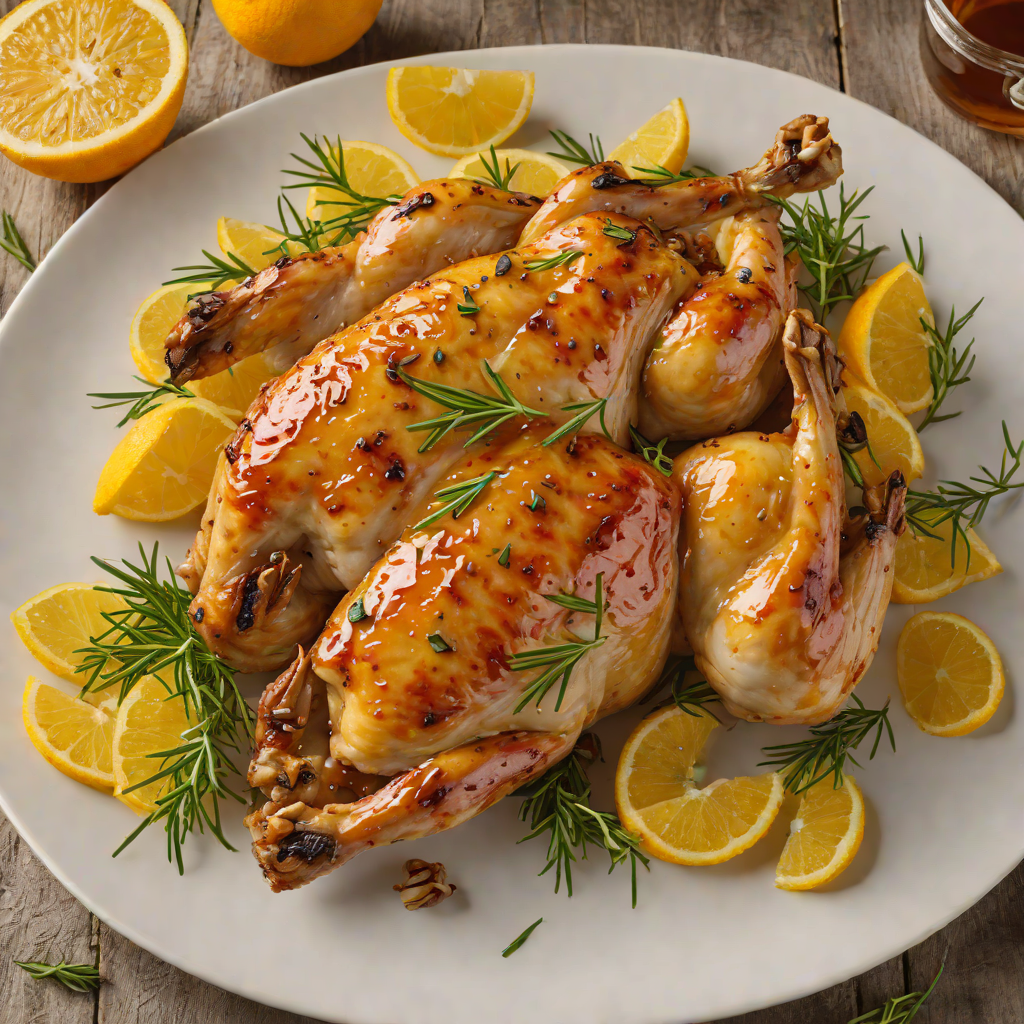Honey-Glazed Roast Chicken with Citrus and Rosemary