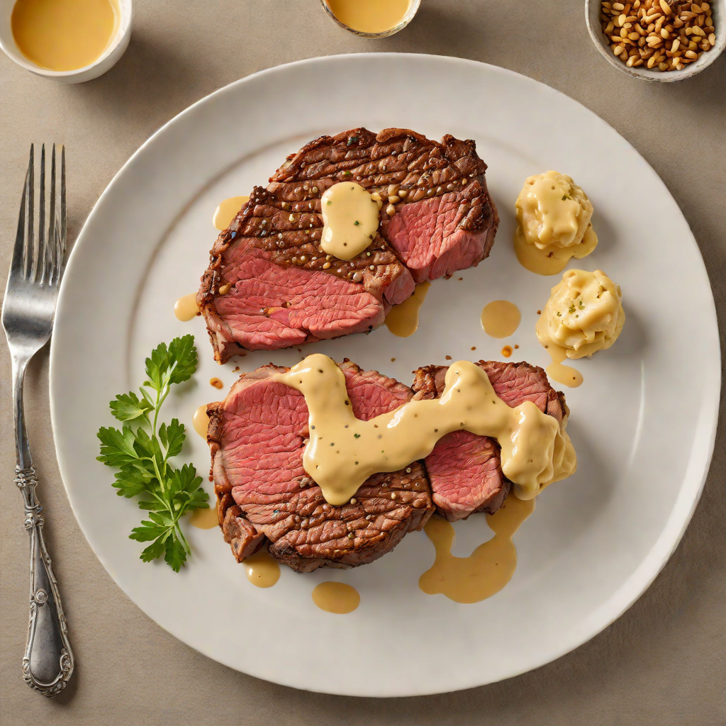 Pan-Seared Ribeye Steak with Amarillo Peppercorn Butter