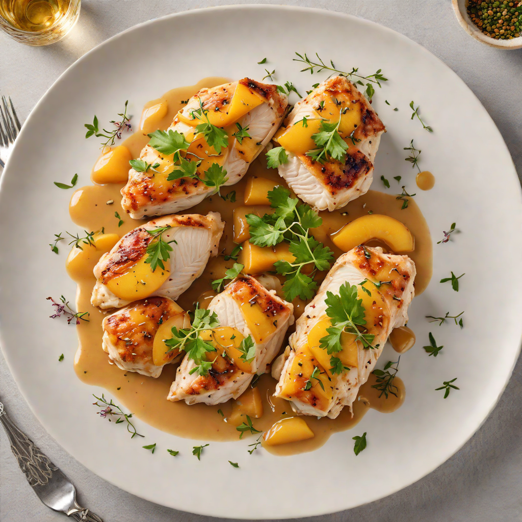 Pan-Seared Chicken with Peach and Thyme Sauce
