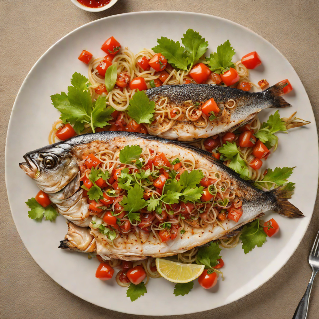Pan-Grilled Bangus with Tomato and Onion Relish