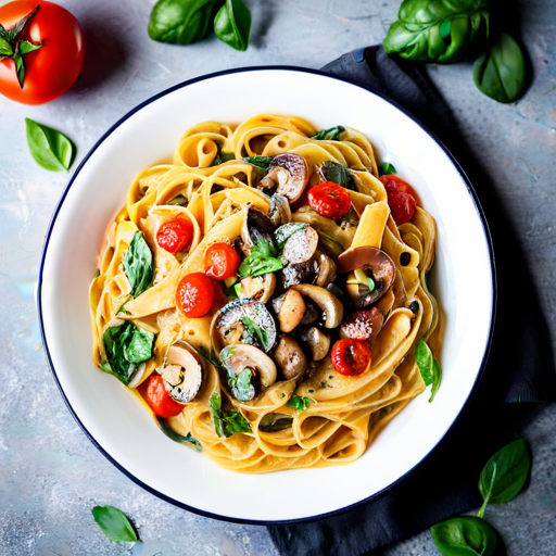 Half-Moon Spinach & Tomato Pasta